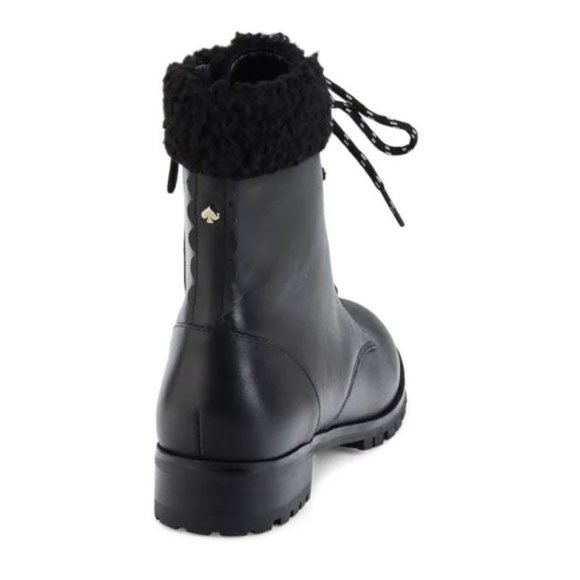 Kate Spade New York Rafferty Faux Fur Trim Combat Boots - Picture 2 of 6